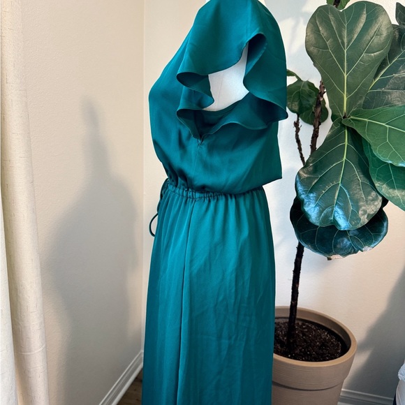 Emerald Green Long Butterfly Dress - Picture 4 of 9